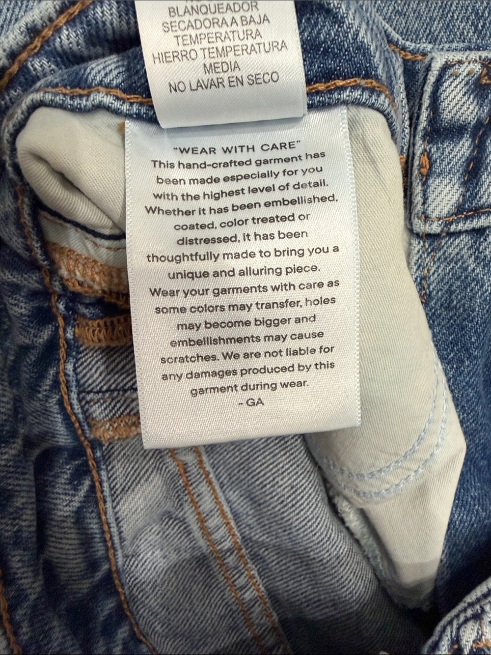 Good American,size 6/28,Women’s Paneled Wide Leg Blue Denim Jeans - Picture 15 of 17